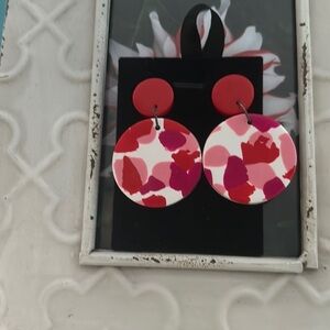 Philip Condrey ceramic pink earrings